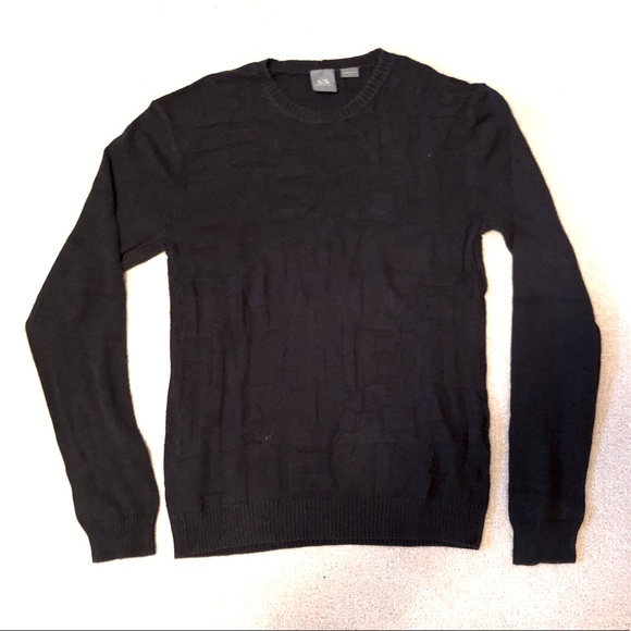 Armani Exchange Crewneck Sweater in Black - Picture 1 of 4